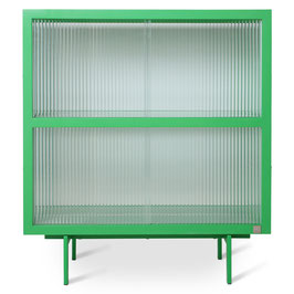 Petite armoire en verre et bois (vert) HK Living