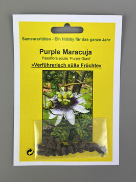 Purple Maracuja, Passiflora edulis Purple Giant, Geschenkidee, Seltene Samen, Besonderheit, Rarität