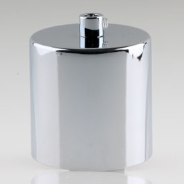 Lampen Deckenbaldachin 62x63mm Zylinderform Metall verchromt mit Zugentlastung Metall