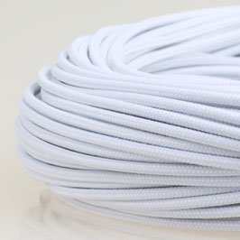 Textilkabel Stoffkabel Weiß 1x0,75 mm² H05V-K – 1-adrige Einzeladerleitung, Meterware