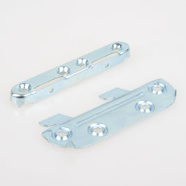 Häfele Bettverbinder 100mm mit gekröpftem Haken- und Schließteil blau verzinkt