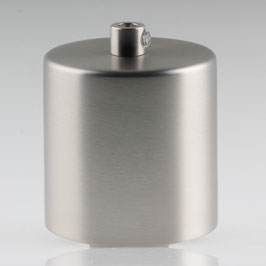 Lampen Deckenbaldachin 62x63mm Zylinderform Metall Edelstahloptik mit Zugentlastung Metall