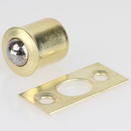 Häfele Kugelschnäpper | zum Einpressen, 11 x 11 mm, vermessingt, mit Schließblech