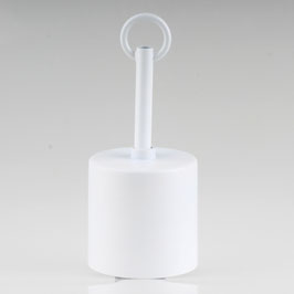 Lampen Deckenbaldachin 62x63mm Zylinderform Metall weiß mit Pendelrohr für Kettenaufhängung