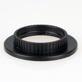 E14 Unterring Schraubring Thermoplast schwarz 44x9mm für Kunststoff Fassung