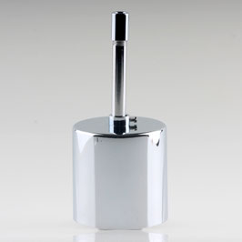 Lampen Deckenbaldachin 62x63mm Zylinderform Metall verchromt mit Pendelrohr und Zugentlastung Metall