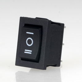 Einbau-Wippschalter Serie 3632 Schwarz 1-polig 19x13mm 250V/10A