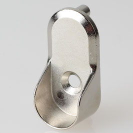 Häfele Schrankrohrlager mit Zapfen vernickelt – Halterung für Schrankrohr oval 30x15 mm