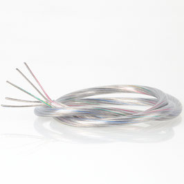 PVC/FEP Lampenkabel Rundkabel transparent 5-adrig, 5x0,75mm²