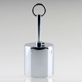 Lampen Deckenbaldachin 62x63mm Zylinderform Metall verchromt mit Pendelrohr für Kettenaufhängung