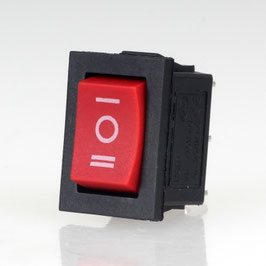 Einbau-Wippschalter rot 1-polig EIN/AUS/EIN 19x12mm 250V/6A passend für Artemide Tizio 35/50