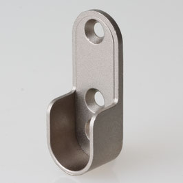 Häfele Schrankrohrlager titangrau – Halterung für ovale Schrankrohre 30 x 15 mm, 3 Schraublöcher