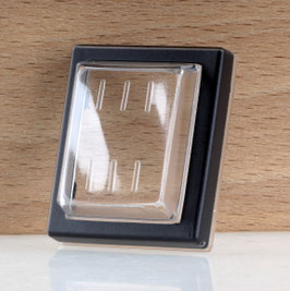 PVC-Schutzkappe mit Rahmen für Wippschalter 2-polig L35xB30xH12mm klar