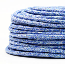 Textilkabel Stoffkabel jeans-blau 3-adrig 3x0,75 Schlauchleitung 3G 0,75 H03VV-F