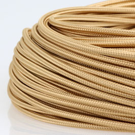 Textilkabel Stoffkabel Gold 1x0,75 mm² H05V-K – 1-adrige Einzeladerleitung, Meterware