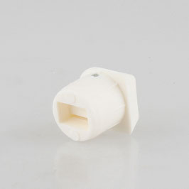 Häfele Schnappverschluss | Schnäpper für Glastüren, 5–6,5 mm, weiß, zum Einpressen
