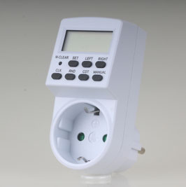 Elektromechanische Outdoor-Zeitschaltuhr IP44, 24-Stunden-Programm, weiß