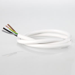 PVC Lampenkabel Rundkabel weiß 4-adrig 4x0,75mm² H03 VV-F