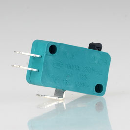 Mikroschalter 1-polig Grün ohne Hebel – ON-(ON), 10 A / 250 V