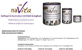 naVita cat Geflügel & Kaninchen mit Rüebli & Joghurt