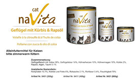 naVita cat Geflügel mit Kürbis & Rapsöl