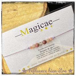 Bracelet Magicae: Dream & go (jaspe mokaite, amétrine, pierre de soleil)