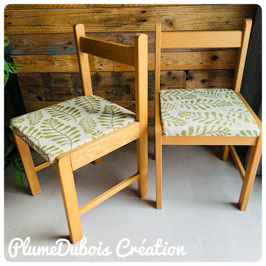 Duo de chaises "enfant", "Les fougères"