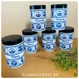 Vintage Lot de 6 pots à épices publicitaires "Dash"