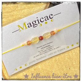 Bracelet Magicae: Vitamines (cornaline, citrine, pierre de soleil)