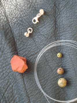 Kreativ Set Halskette / Armband Jaspis, Unakit