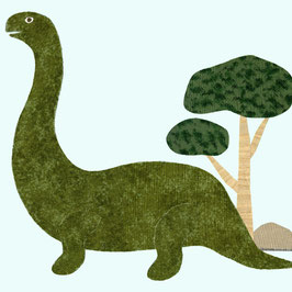 Green Brontosaurus (Medium) Wall Decal-Wall Sticker