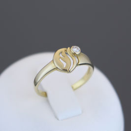 Ring aus 333-Gelbgold und Zirkonia