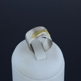 Ring aus teilweise gelbvergoldetem 925-Sterlingsilber
