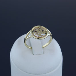 Ring „Lebensbaum“ aus 375-Gelbgold