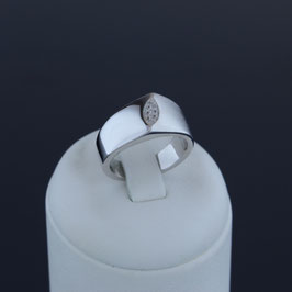 Ring aus rhodiniertem 925-Sterlingsilber und Zirkonia