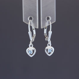 Ohrhänger aus 925-Sterlingsilber und Kristallglas