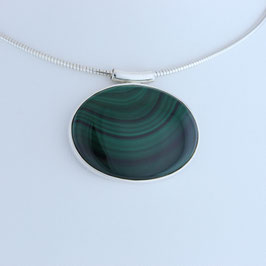 Anhänger aus 925-Sterlingsilber und Malachit