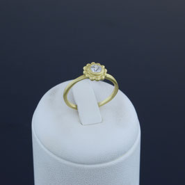 Ring aus gelbvergoldetem 925-Sterlingsilber und Zirkonia