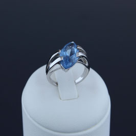 Ring aus rhodiniertem 925-Sterlingsilber und Zirkonia