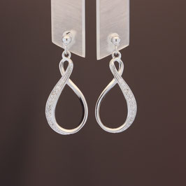 Ohrhänger aus rhodiniertem 925-Sterlingsilber und Zirkonia