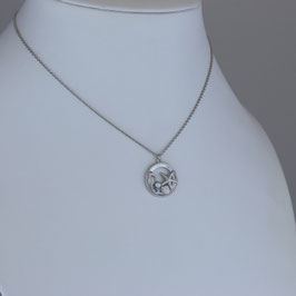 Collier aus rhodiniertem 925-Sterlingsilber und Süßwasserzuchtperle