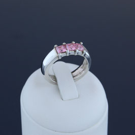 Ring aus rhodiniertem 925-Sterlingsilber und Zirkonia