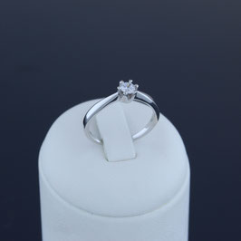 Ring aus rhodiniertem 925-Sterlingsilber und Zirkonia