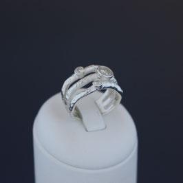 Ring aus 925-Sterlingsilber und Zirkonia