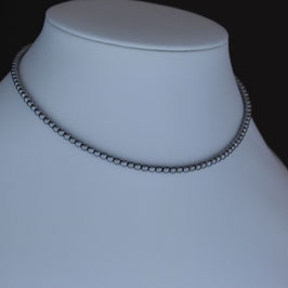 Collier aus 925-Sterlingsilber und Hämatin