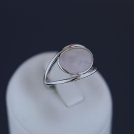 Ring aus 925-Sterlingsilber und Rosenquarz