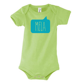 Baby Mela Bodysuit - Apple Green/Aqua