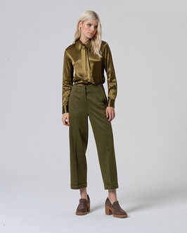 PANTALON RECTO EN PATA DE GALLO VERDE    REF. 565NIDA514