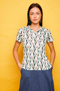 CAMISA MANGA CORTA SANTA POLA PINGUINOS     REF.  102244