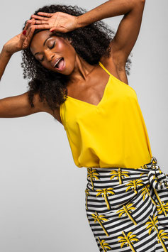 BLUSA LENCERA AMARILLA "LA FARAONA"      REF. SS262702